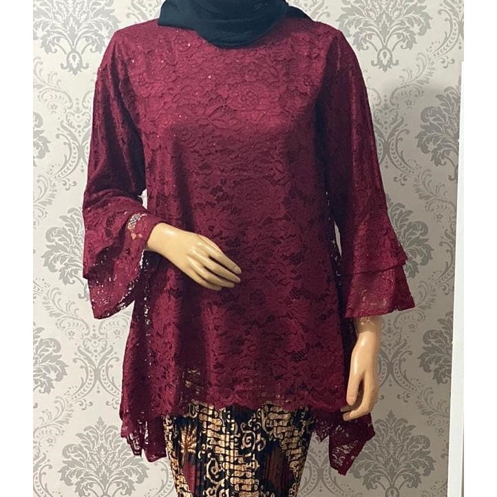 Paling Dicari.. PROMO  KEBAYA RINJANI BRUKAT ( HANYA ATASAN ) - Kebaya Tunik Modern 2021 - Kebaya Tu