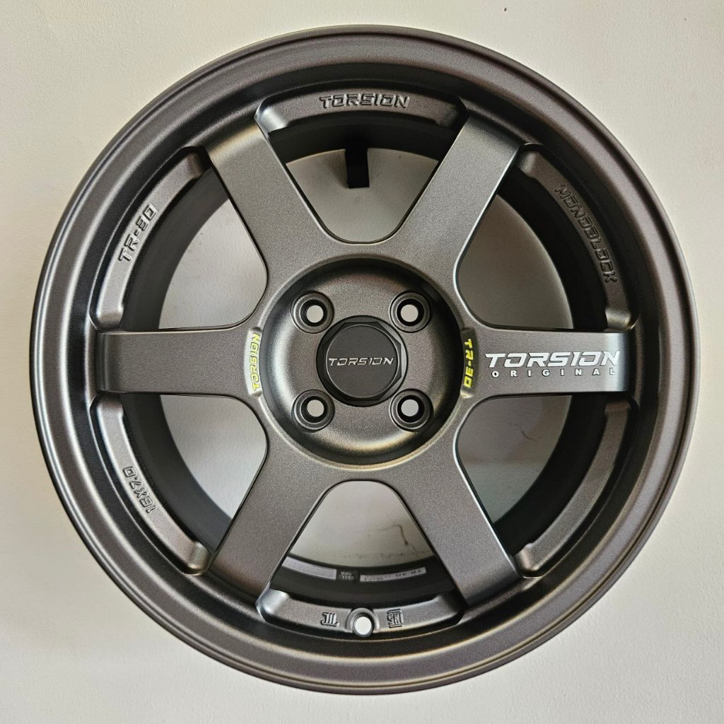 VELG MOBIL ORIGINAL TORSION TR30 R16 x 7 4H 100 ET 41 MATT GRAPHITE GREY JAZZ, BRIO, CITY HATCHBACK,