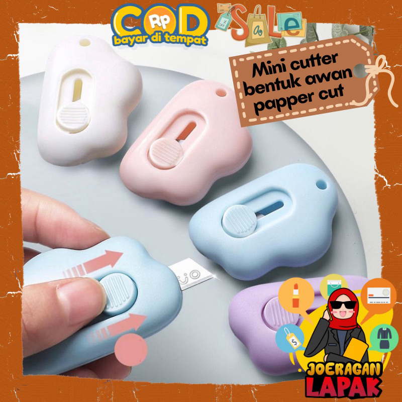 

⭐️JOERAGAN LAPAK⭐️ CUTTER MINI BENTUK AWAN LUCU BONE PAPPER CUT PEMOTONG KERTAS KATER MINI