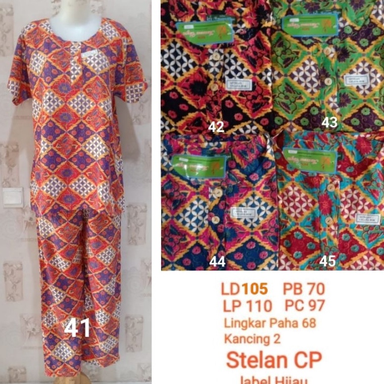 Terbaik.. Kencana Ungu Asli Setelan CP K2 LD 105 cm Label Hijau