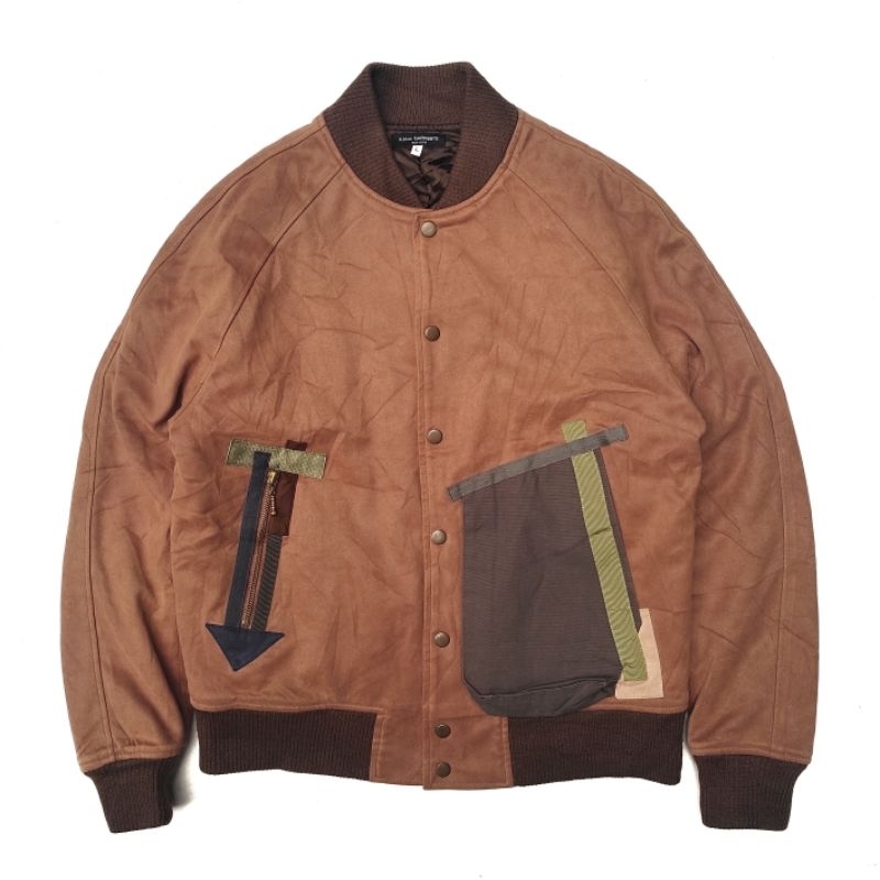 A.blue Garment New York Faux Suede Bomber Jacket Rework