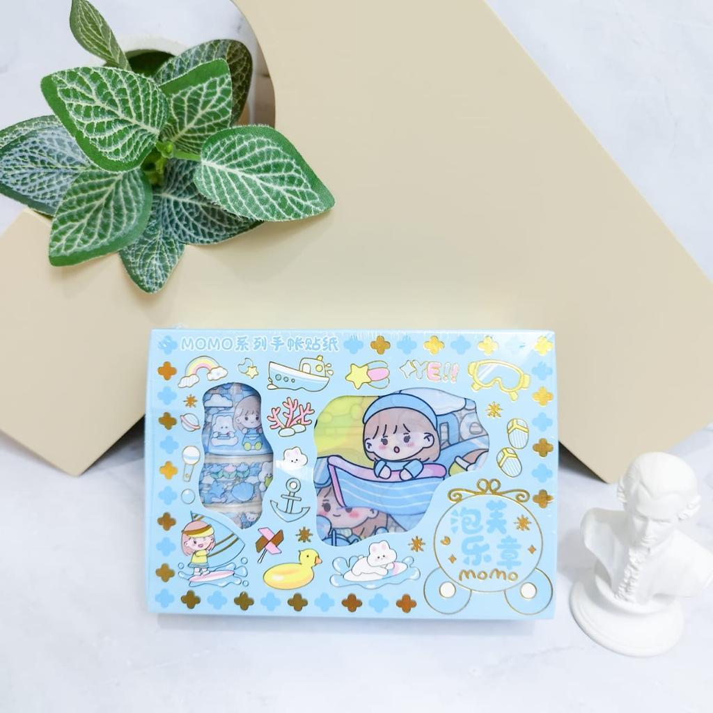 

Paket 10 Lembar Stiker + 4 pcs Deco Tape / Sticker Set Momo Senmu YSR 001