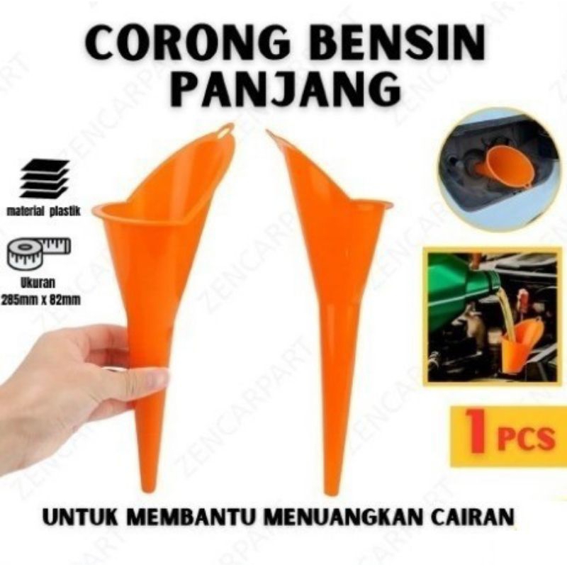 Corong Plastik Panjang Corong Minyak Bensin Oli Mobil Motor Serbaguna