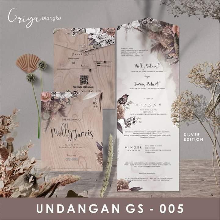 UNDANGAN PERNIKAHAN MURAH ~ SILVER EDITION GS-005, GS-006, & GS-008