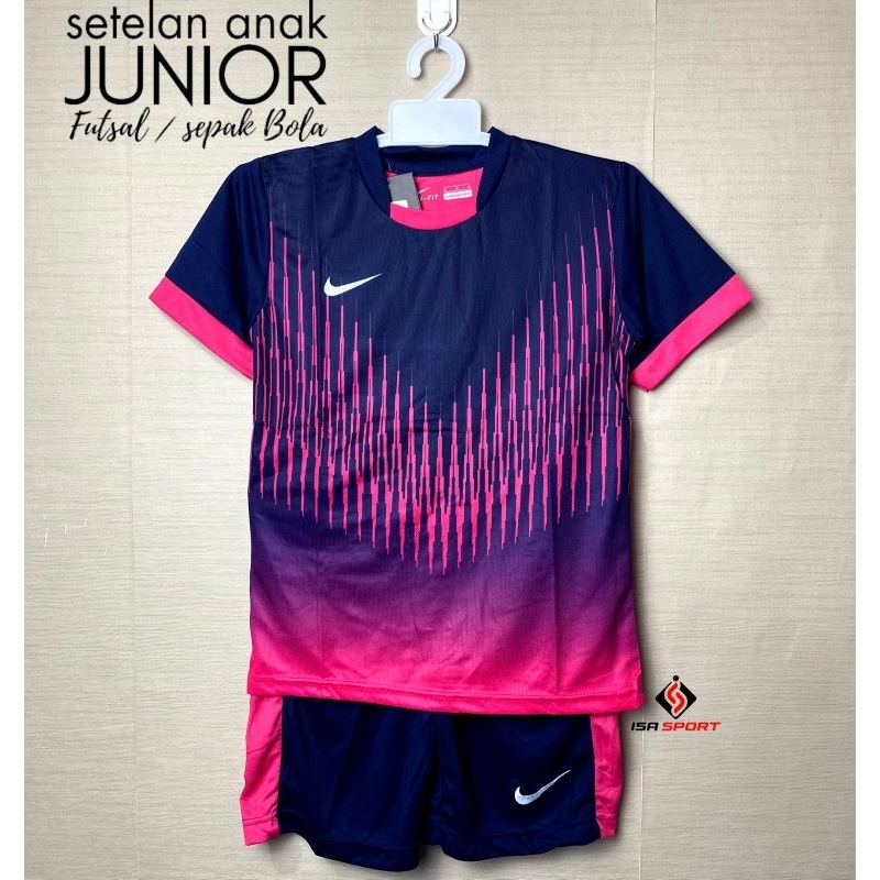 SETELAN ANAK JUNIOR printing bola futsal STNK261 / setelan ssb tanggung / kaos ssb tanggung / kaos a