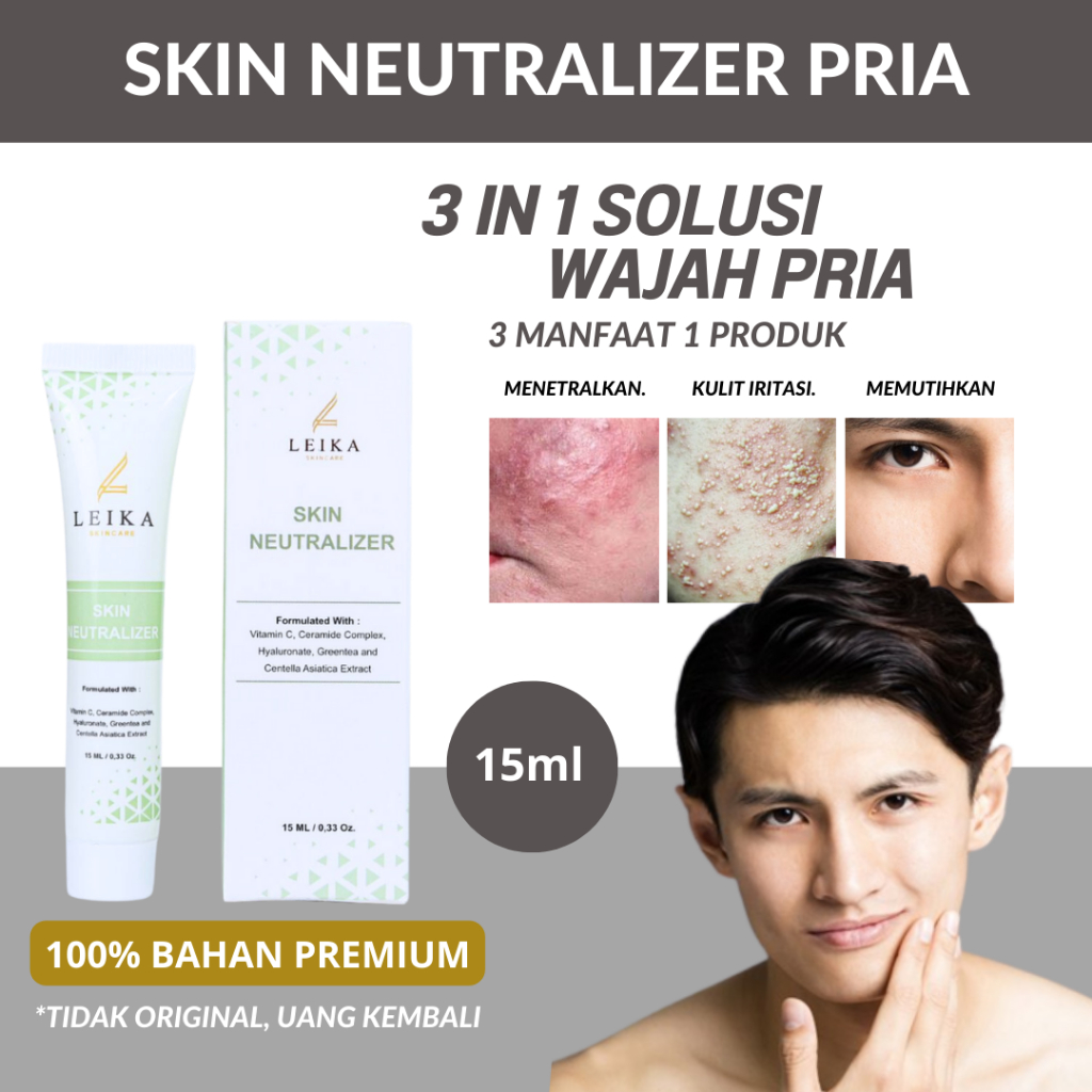 KHUSUS PRIA Skin Neutralizer Leika Skincare - Skin Penetral Kulit Wajah Mentralkan Kulit Wajah Pria