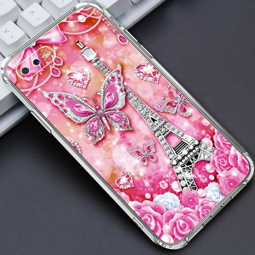 Softcase OPPO A5S /OPPO A12/OPPO A7  - Clear Case  MOTIF  ( PARIS ) - Anticrack - Case Bening - Soft