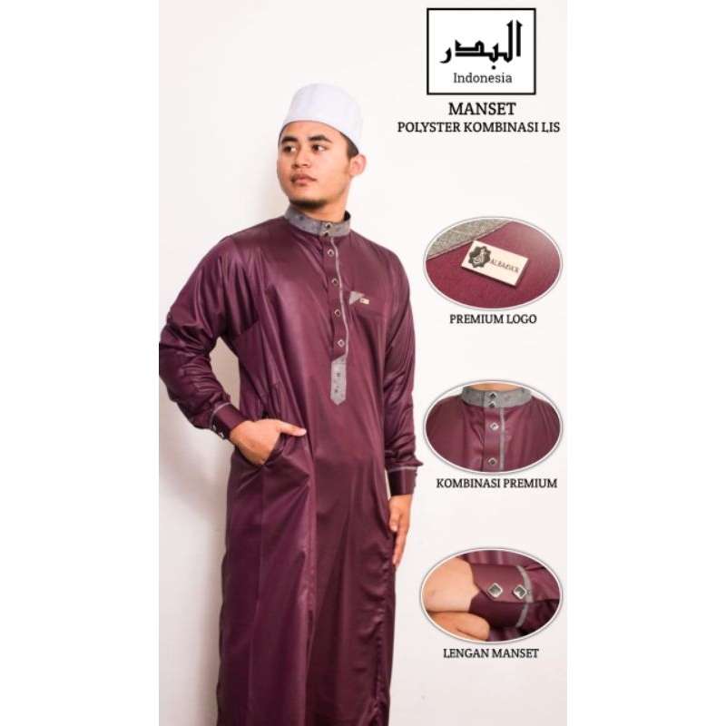 gamis pria / jubah pria / jubah al badar / jubah qooba' / jubah al Haramain / jubah temboro