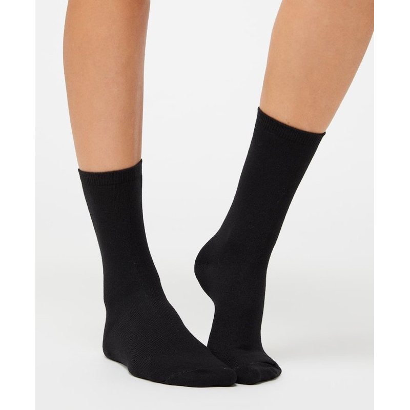 Kaos Kaki Basic Hitam Panjang Tebal - Kaos Kaki Polos Hitam