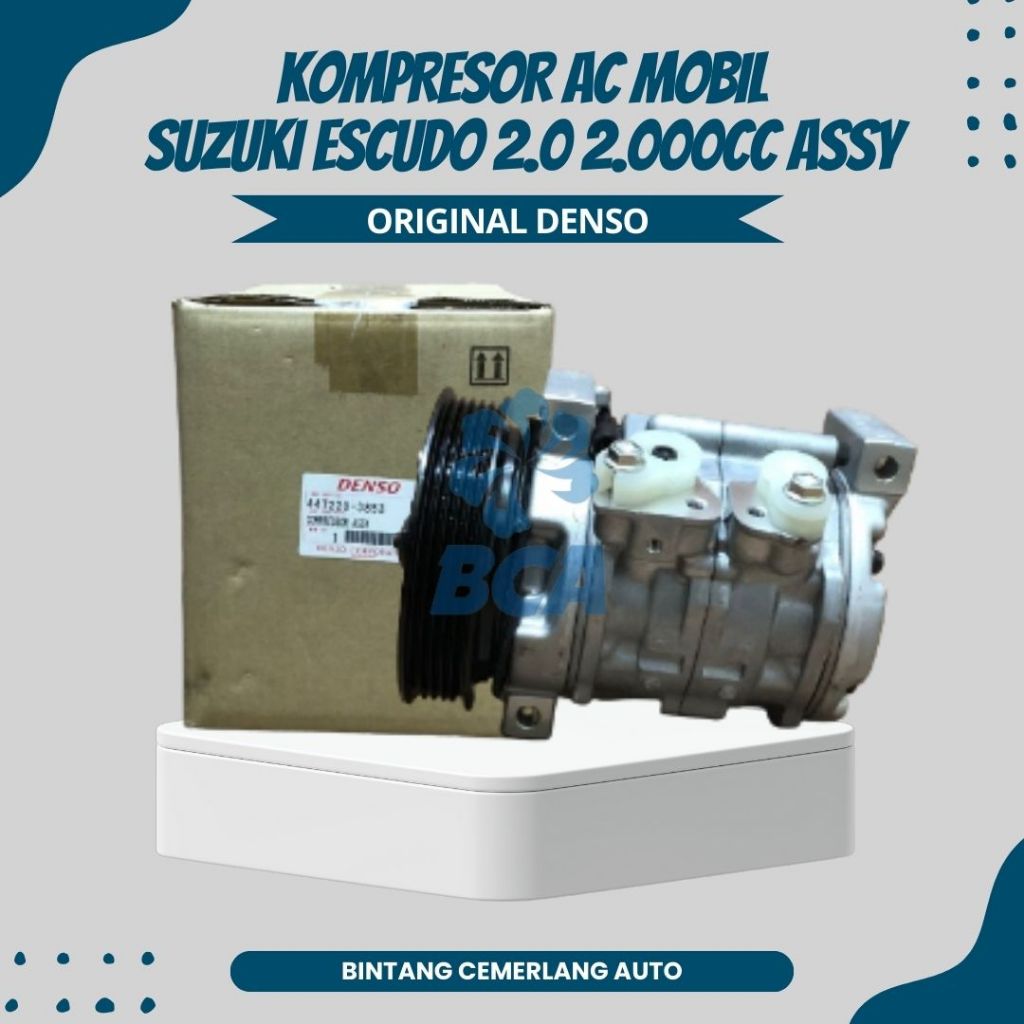 COMPRESSOR KOMPRESOR AC Mobil Suzuki Escudo 2.0 2000CC ASSY ORIGINAL DENSO