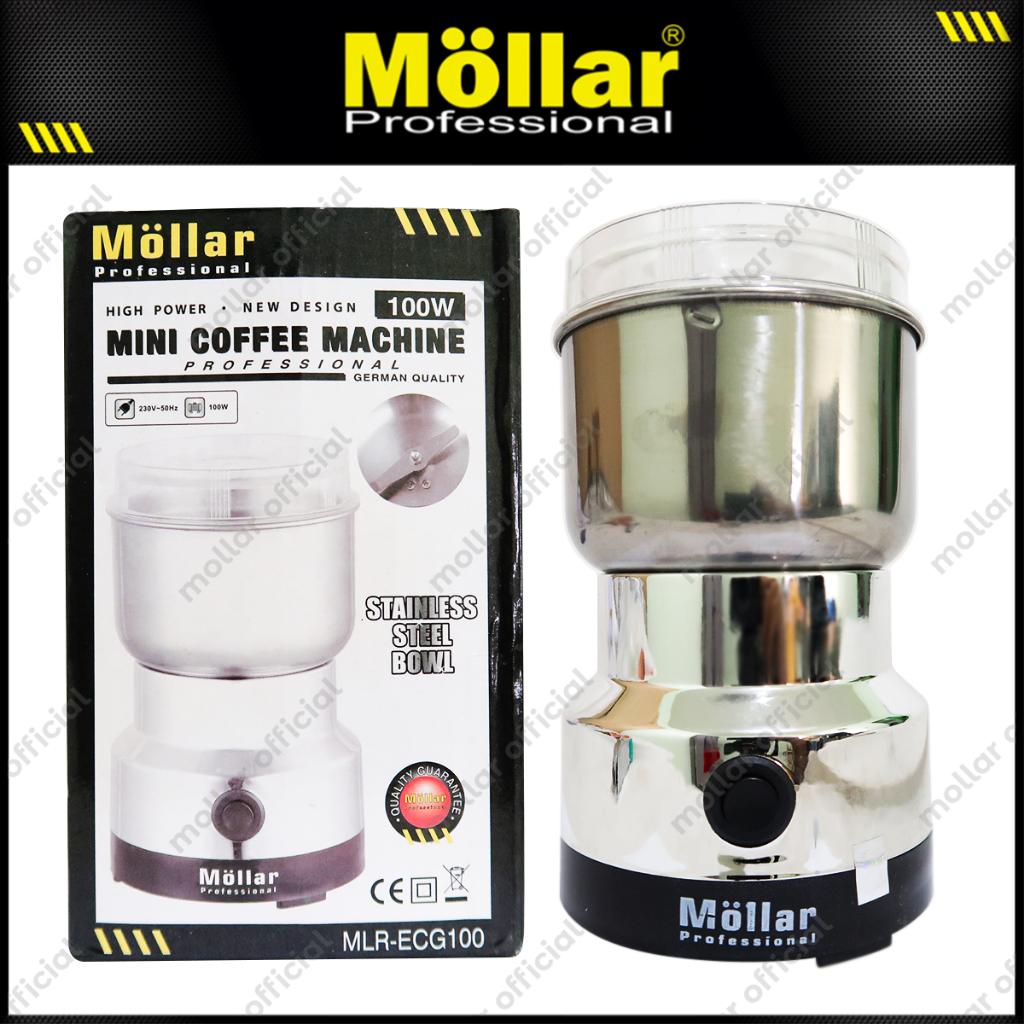 MOLLAR ECG100 Mesin Gilingan Kopi Listrik Mini Coffee Grinder 100 Watt