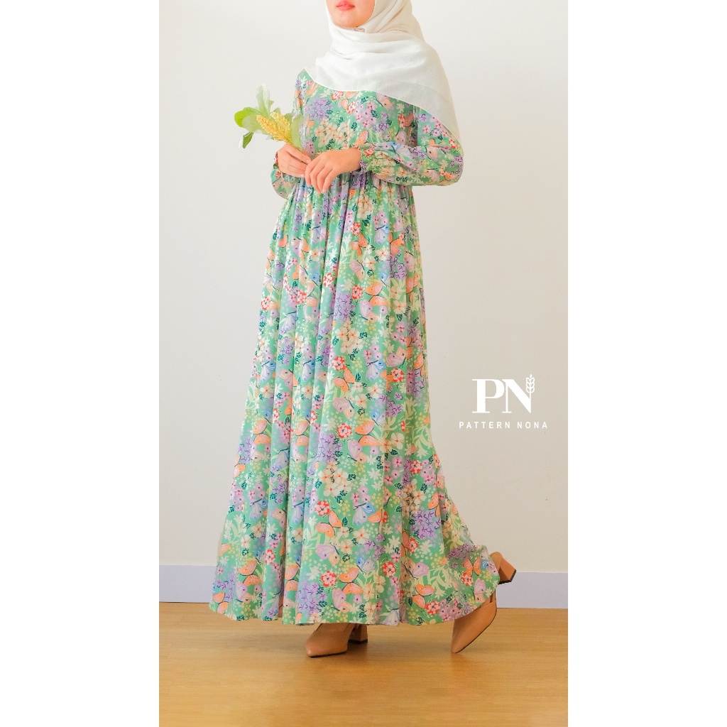 PATTERN NONA Gamis Dress Motif Lucu