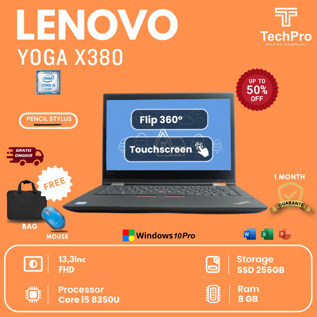 LAPTOP LENOVO YOGA X380 I5 GEN 8 RAM 8GB