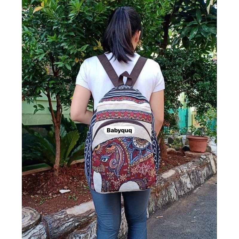 RANSEL THAILAND IMPORT -Backpack Import Lucu / Ransel Gajah Ala Thailand Bangkok / Oleh Oleh Hadiah 