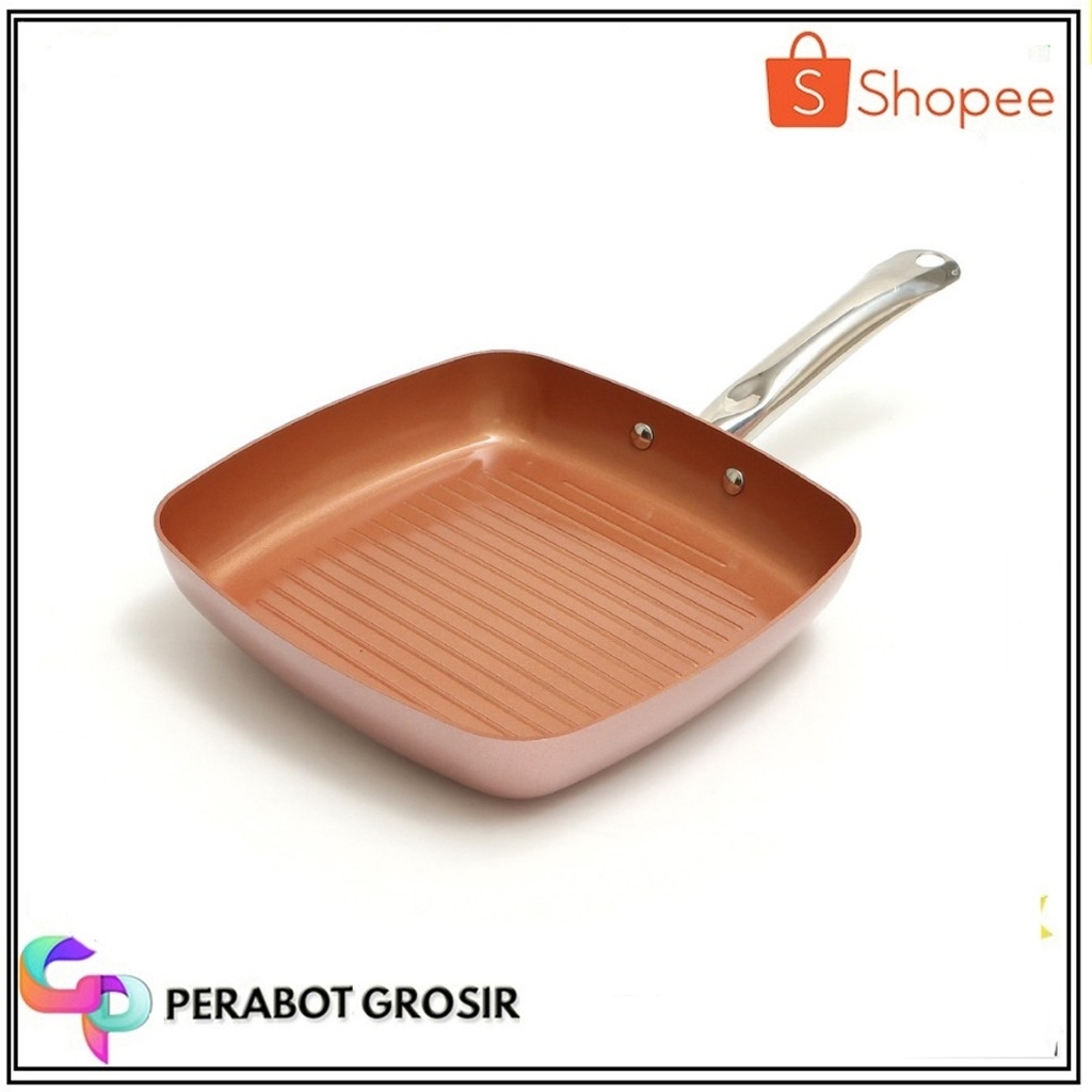 PANCI VICENZA SQUARE PAN/WAJAN KOTAK V724 - 24 Cm