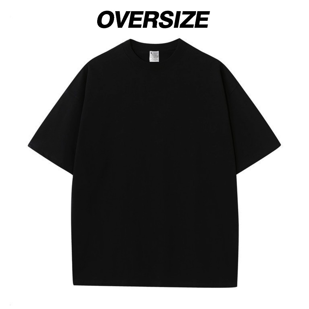 Jemssky - T-Shirt Oversize Pria Wanita Kaos Polos Pria Baju Lengan Pendek Pria Kaos Lengan Pendek Un
