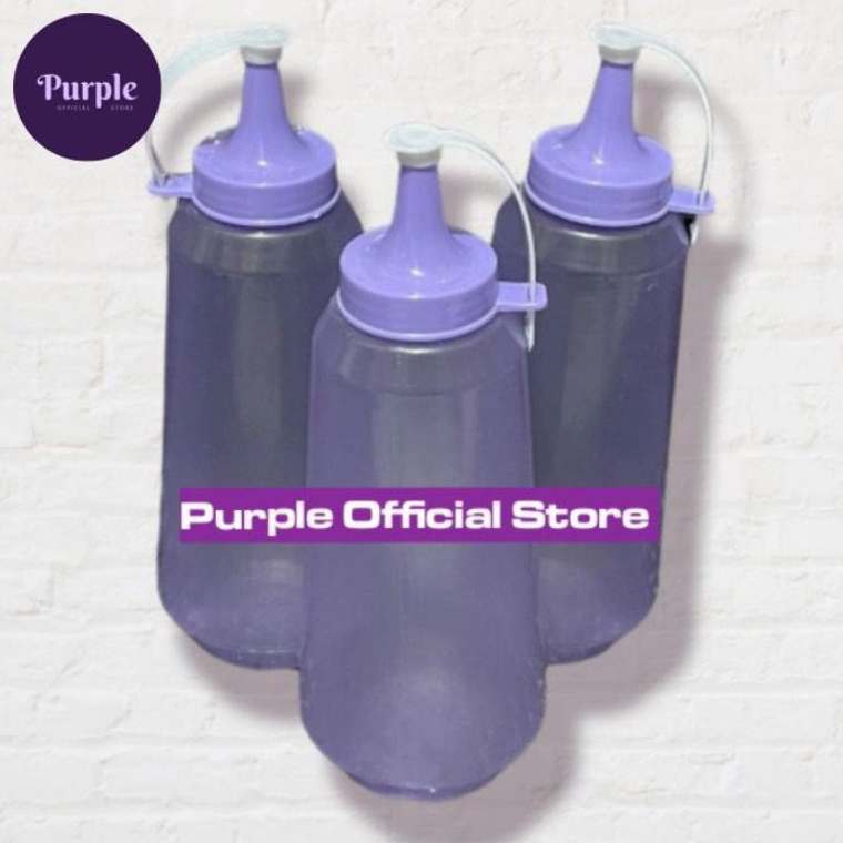 ➟ 3Pcs Botol Saus Kecap Mayonaise 500ML - Ungu ❆ ✉