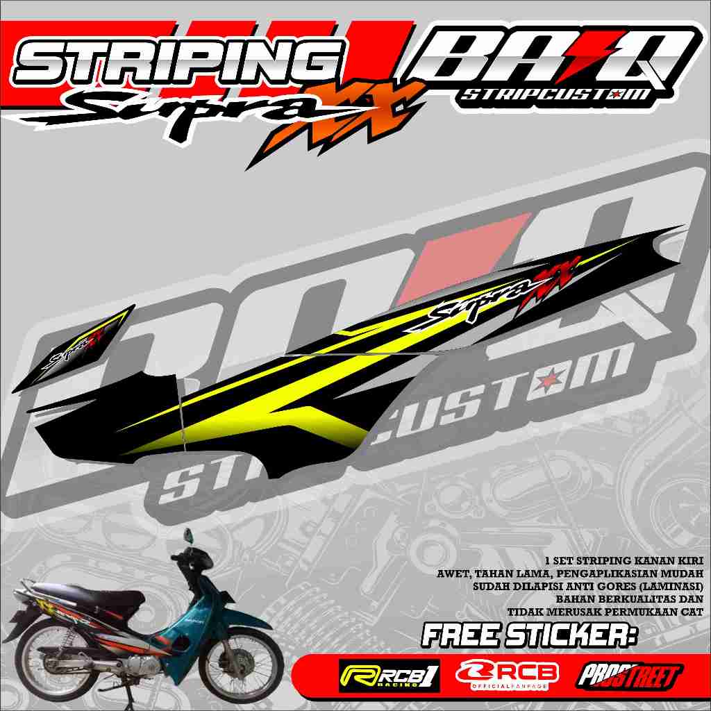 STICKER STRIPING SUPRA XX - STRIPING SUPRA XX PREMIUM GRAFIK 06
