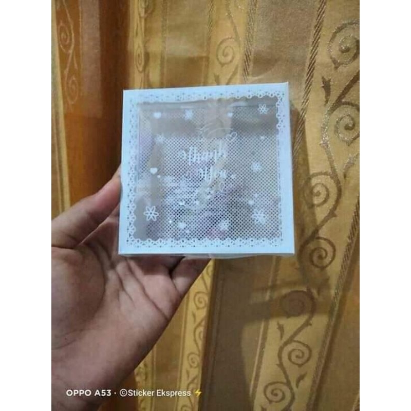 mika kemasan souvenir persegi untuk bros, guntingkuku, asbak kotak, mangkok sambal dll (isi 100lemba