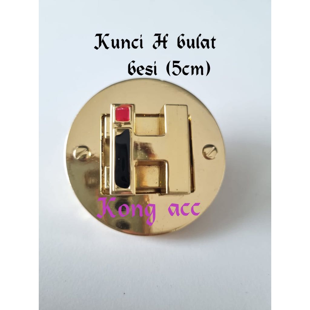 Kunci Putar Tas  H Besi 5 cm/ Kunci Bulat Putar Tas Besi H  5 cm