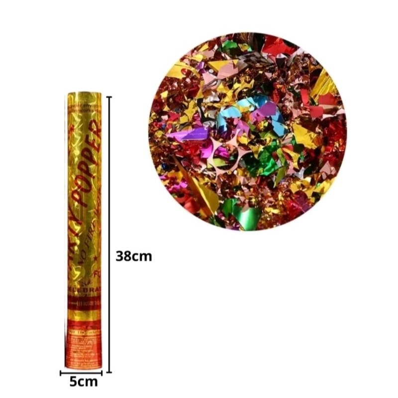 Popper Party Ulang Tahun 38Cm Confetti Pesta Pernikahan 38Cm Petasan Pesta Semburan