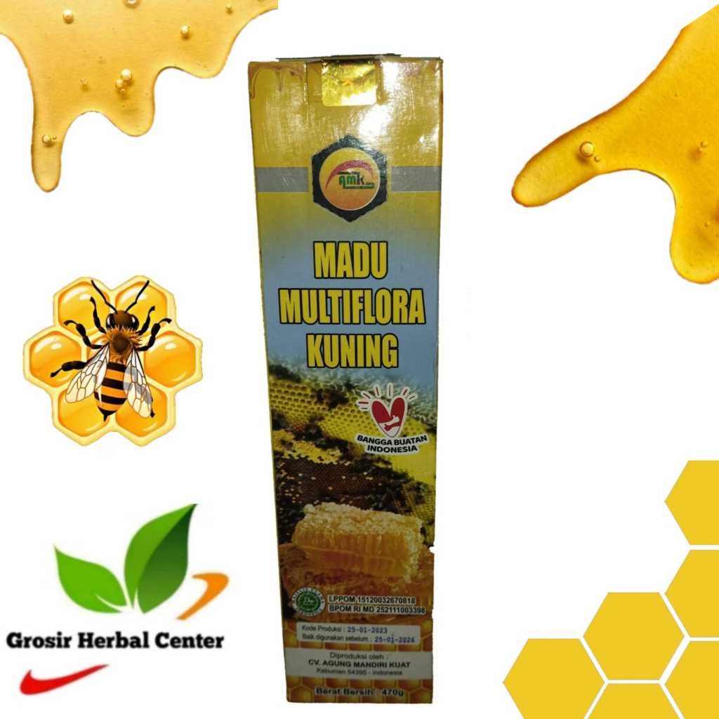 

AMK Madu Multiflora Kuning 470 gram