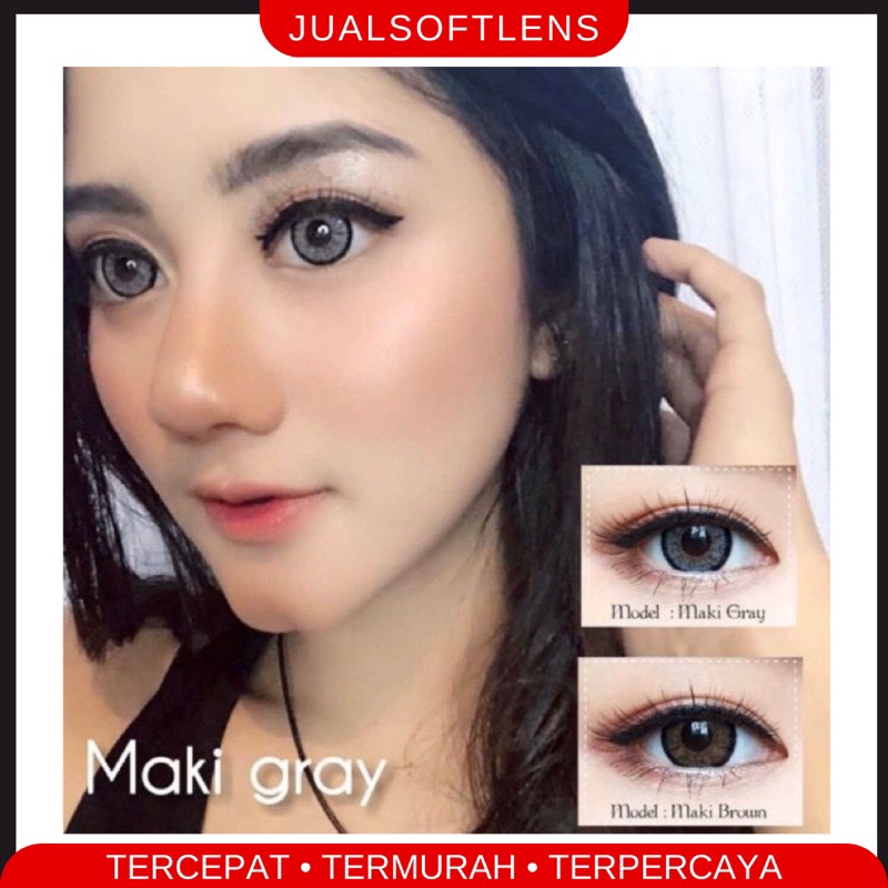 Big Sale JUAL SOFTLENS MAKI Gray / Brown Normal s/d -500 soflens minus soflen corak softlen soflens 
