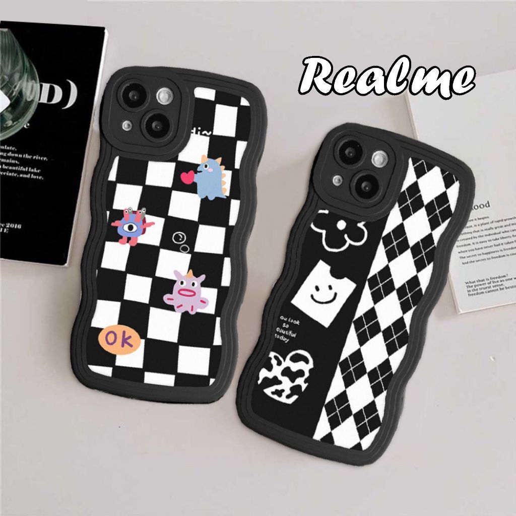 Case Catur Smile untuk Realme C67 C55 C53 C35 C33 C31 C30 10 8 C21y C25y C25 C17 C15 C12 C11 7i C2 5