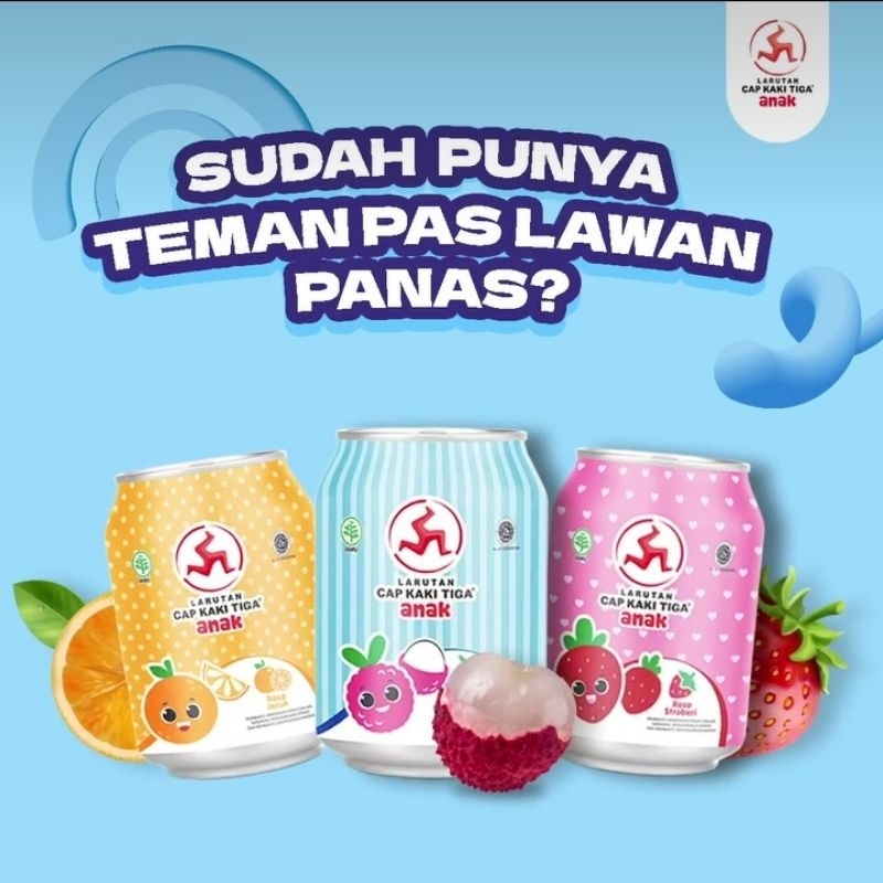 

LARUTAN CAP KAKI TIGA ANAK 250ML STROBERI / LECI / JERUK