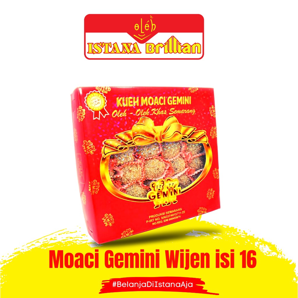 

✨SHOPEE MALL✨ Isi 16 &10 kue Moaci/Moci/Mochi Wijen Gemini Oleh2 khas Asli Original Semarang Murah Lezat 