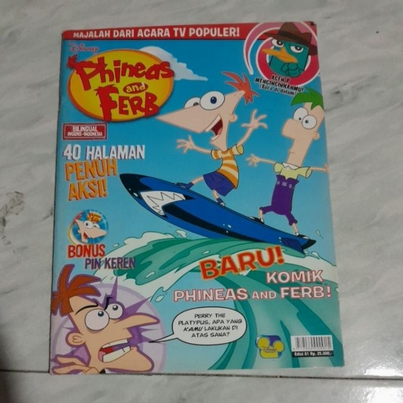 MAJALAH BEKAS PHINEAS AND FERB