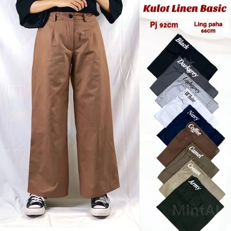 KULOT LINEN PREMIUM laura slim kulot higwaist