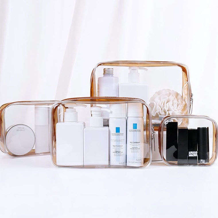 Tas Kosmetik Transparant / Pouch Travel Make Up / Bag Organizer Waterproof / Pouch Kosmetik Alibaba1