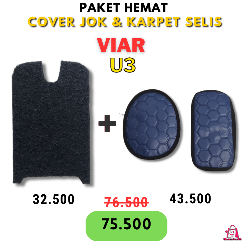 Paket Hemat Cover Jok Sepeda Motor Listrik Viar U3
