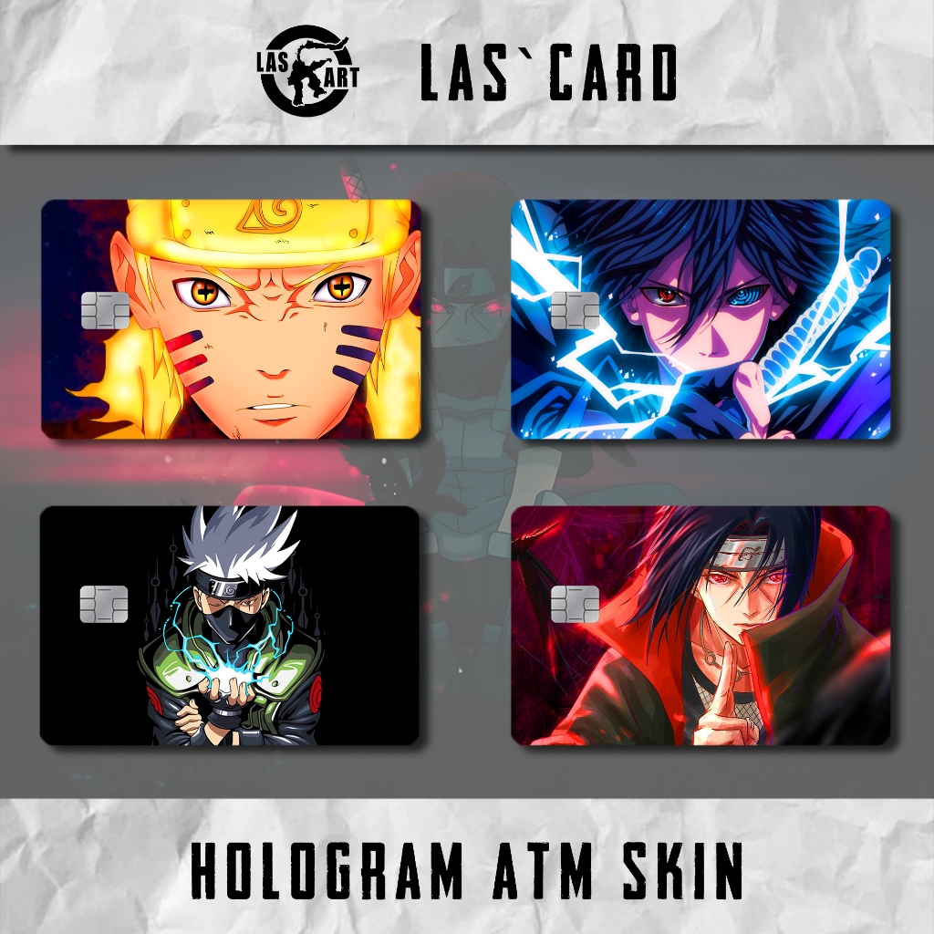 (HOLOGRAM) Stiker Kartu ATM Anime ~ Naruto