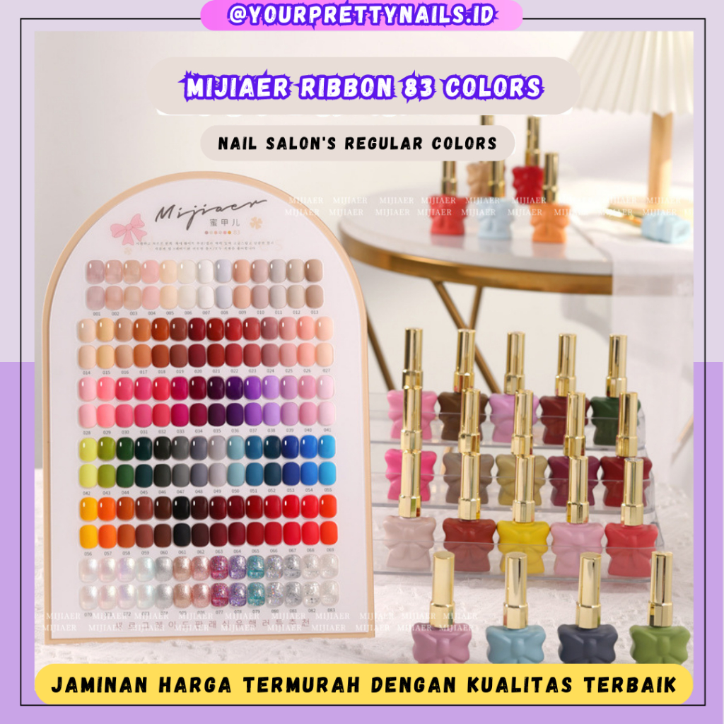 (READY STOCK) MIJIAER NAIL POLISH UV GEL 1 SET JAPANESE 83 COLORS / 76 COLORS / 60 COLORS / 70 COLOR