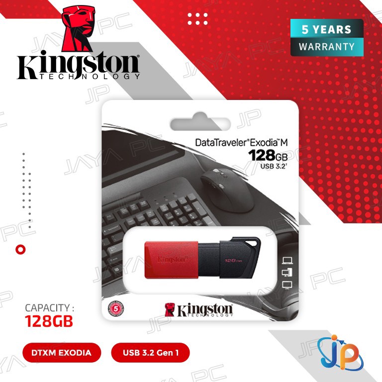 [KODE V15G] FlashDisk Kingston DTXM Exodia M 128GB - DataTraveler 128 GB USB 3.2