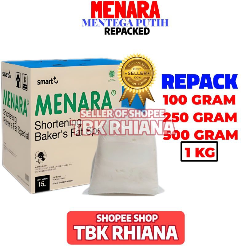 

Mentega Putih Shortening Fat Menara 1 KG Repacked