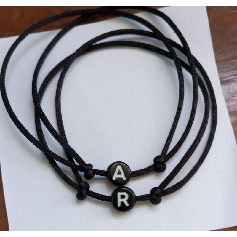 Gelang Couple Insial huruf A & R ( dpt 2 gelang