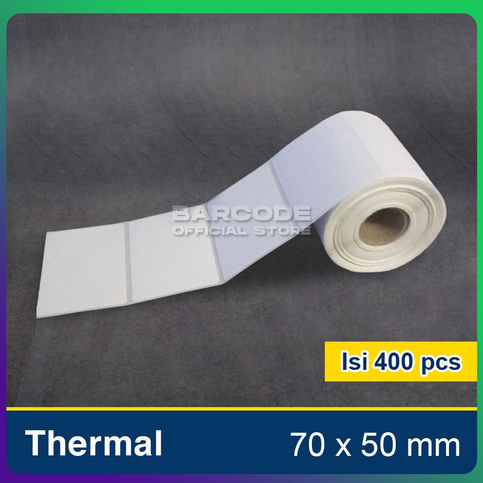 

Best Seller.. Label Thermal 70 X 50 - 70X50 MM ( 1 Line) Isi 400 pcs - POS Printer R6D