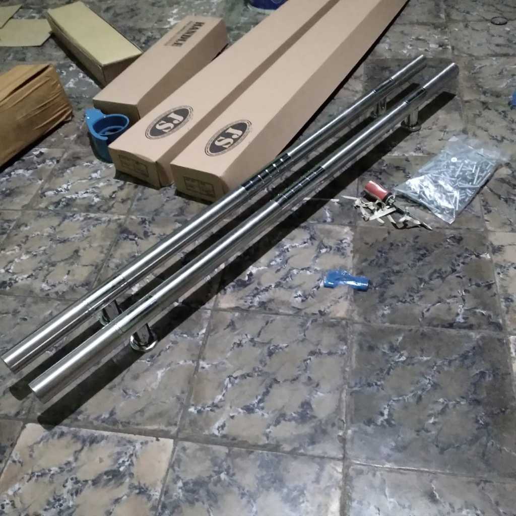 gagang pintu stainless panjang 80cm 100cm 120cm handle tarikan pintu murah mewah