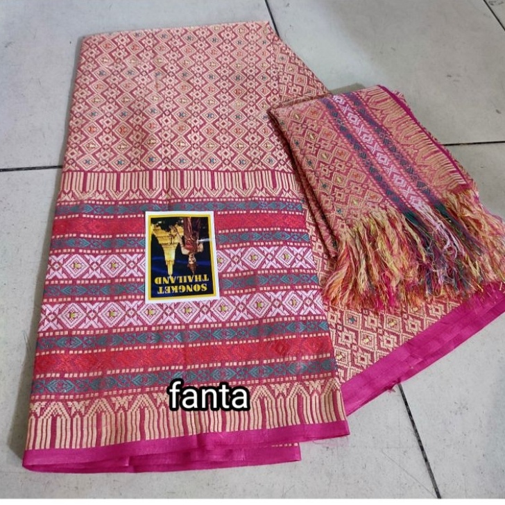 PROMO Kain Songket set selendang / Bahan songket selendang Thailand /Bahan kain Rok kebaya.