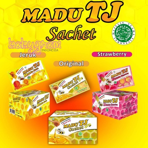 

Madu TJ Sachet (Original, Jeruk, Strawberry)
