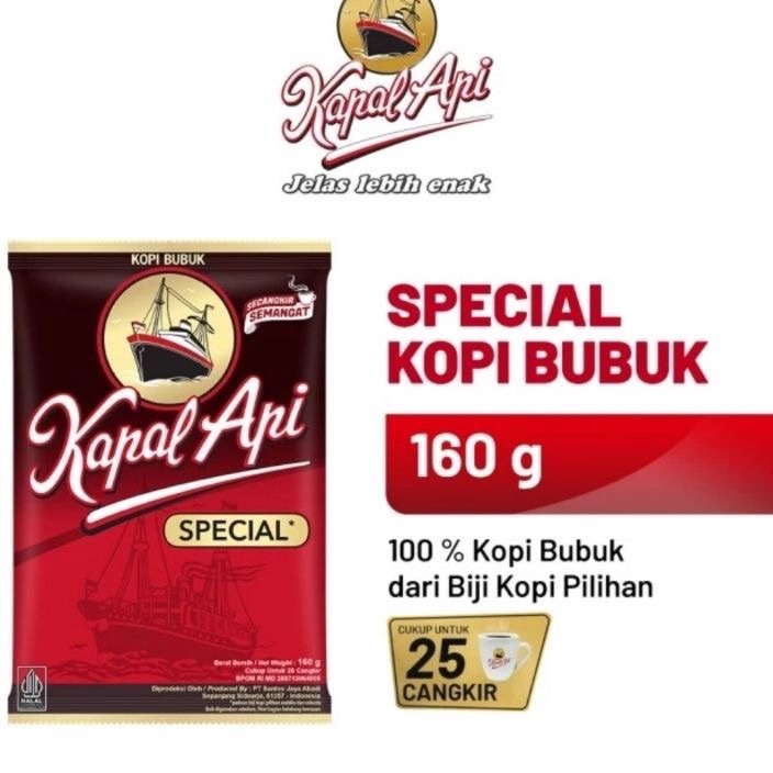 

PCQH9195 Dijamin Ori (KOPI BUBUK)Kapal Api BUBUK 160gr