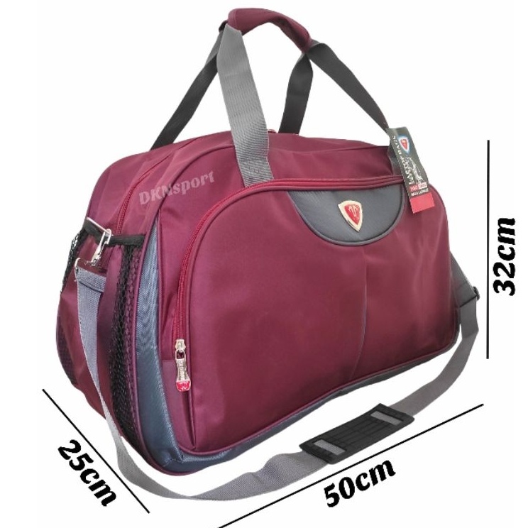Tas travel bag oval besar polo tas duffel multifungsi