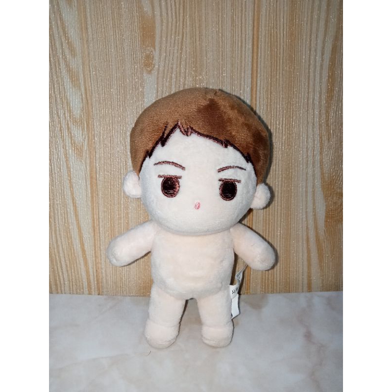 BOOKED KAK OSHWAIFE SEHUN DOLL (15cm)+KEYRING SEHUN 10CM+CLOTHES SUSPENDER COKLAT [READY STOCK] BONE