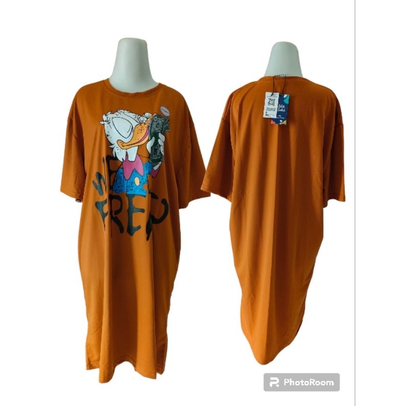 ELDA LABEL DRESS OVERSIZE DONALD CARAMEL