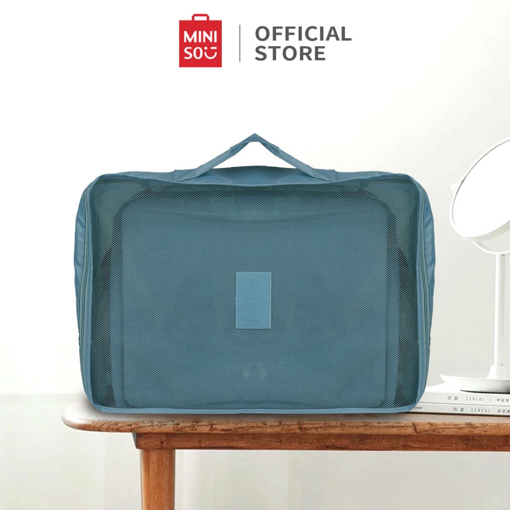 12.12 Fasion sale MINISO Travel Organizer Tas Penyimpanan 4pcs Travel Pouch Foldable Travel Bag Mult