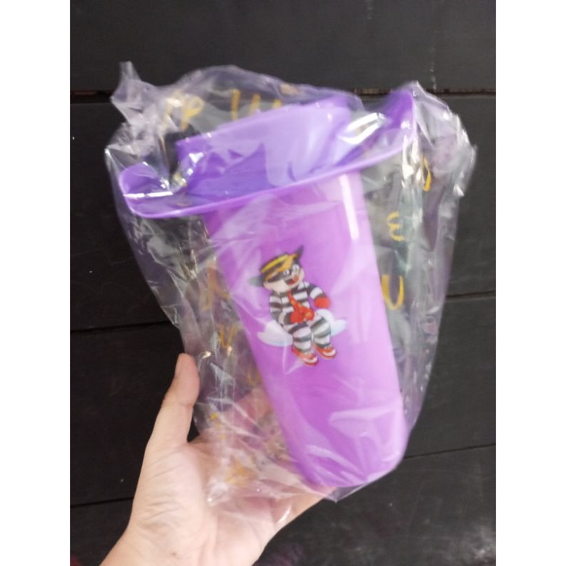 prelove hadiah happy meal tumbler botol minum mcd mekdi ungu lucu ori premium
