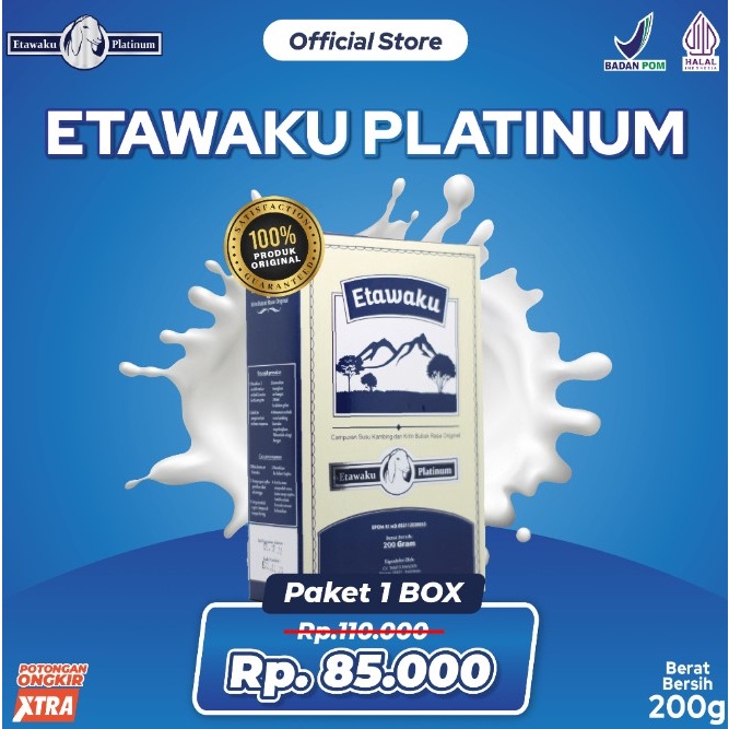 

✨12.12✨ PROMO HARI INI !!! Etawaku Platinum Susu Kambing Murni Sembuhkan Nyeri Tulang Sendi dan Sesak 1 Box 200 GRAM buruan